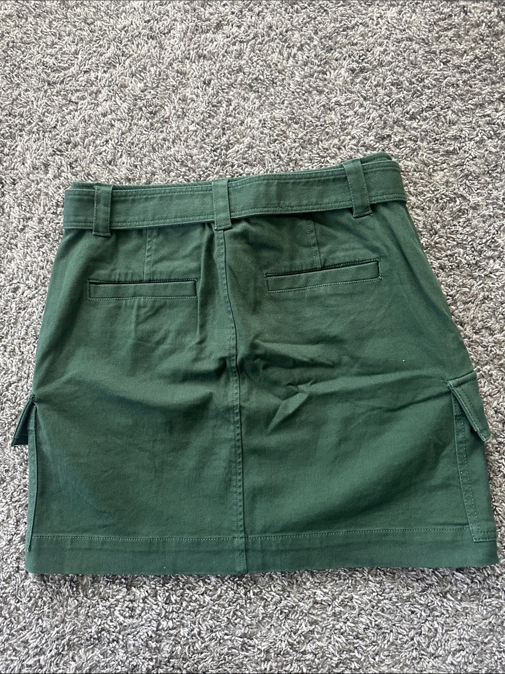 NWT LOFT Green Utility Skirt with Belt - Picture 5 of 5